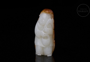 Figura de jade blanco de Hetian