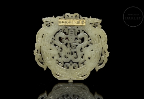Placa de jade calado