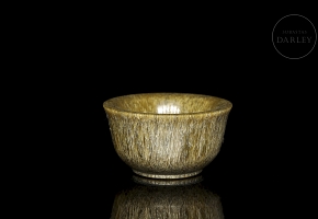 Carved antler bowl, 20th century