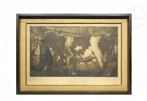 阿曼德·库森 (Armand Coussens) (1881 - 1935) 《Le vacher》