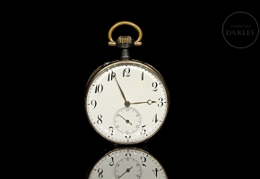 Pocket watch ‘B. Poitevin, Paris’, made of gold-coloured metal