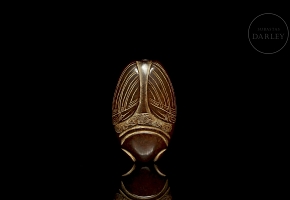 Carved jade pendant ‘Cicada’, Liangzhu culture