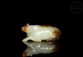Carved jade figure ‘Cow’, Qing dynasty