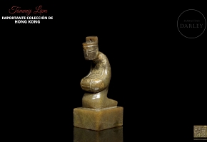 Yellow jade seal ‘Character’, Han dynasty