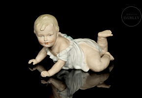 Bebé de porcelana bisqué, Alemania, pps. s.XX