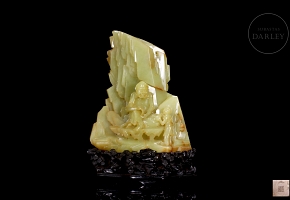 Figura de jade amarillo de Hetian