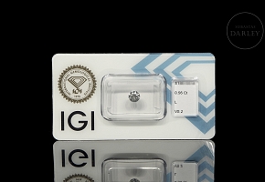 Diamante natural en talla brillante, 0.56 ct, certificado IGI