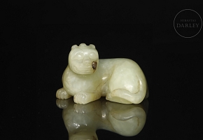 Figura de jade blanco tallado