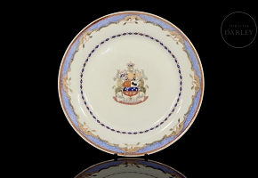 Plato de porcelana para exportación