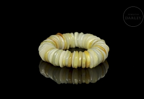 Bracelet with jade beads, 20th century