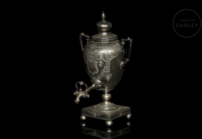 English pewter samovar, 19th century