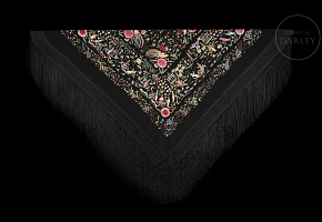 Mantón de manila negro