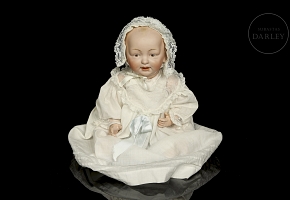 Muñeca de porcelana de carácter Hertel, Schwab & Co., Alemania, c. 1912-1915