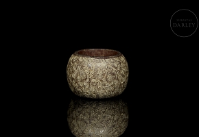 Anillo ritual de jade tallado, cultura Liangzhu