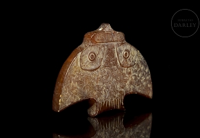 Carved jade figure ‘Bird’, Liangzhu culture