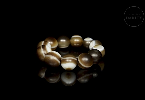 Pulsera de doce cuentas de ágata, dinastía Liao