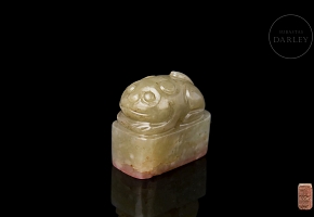 Carved jade seal ‘Beast’, Qing dynasty