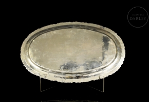 椭圆形银托盘，20世纪