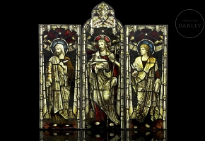 施里格利与亨特，铅玻璃窗《基督与使徒》，19-20世纪