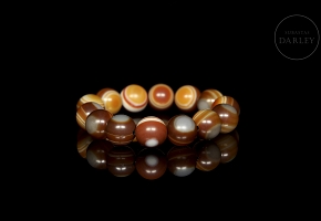 Pulsera de catorce cuentas de ágata, dinastía Liao