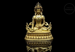 Buda de bronce dorado
