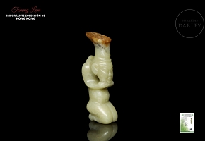 Jade figure ‘Old man with hat’, Hongshan culture
