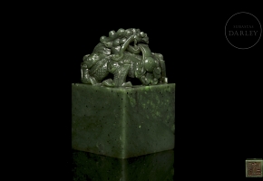 Sello de verde jade espinaca