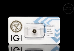 Diamante natural talla brillante, 0.91 ct, certificado IGI
