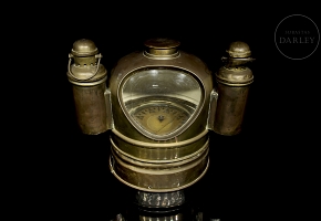 Navigation compass in logbook, early 20th century