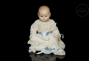 Muñeca de porcelana de carácter Kestner, molde 126, Alemania, c. 1915-1920