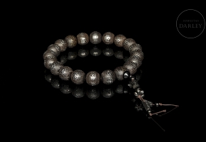 Wooden bead bag ‘Lotus Flower’, 20th century