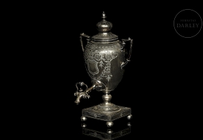 English pewter samovar, 19th century
