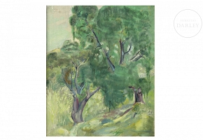 Seret (20th century) ‘Landscape of Céret, France’, 1958