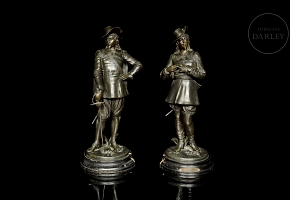 Pareja figuras de bronce