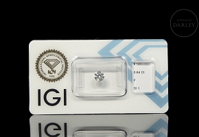 Diamante natural en talla brillante, 0.64 ct, certificado IGI
