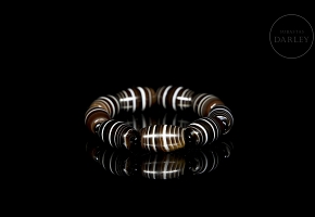 Pulsera de nueve cuentas Dzi, dinastía Liao