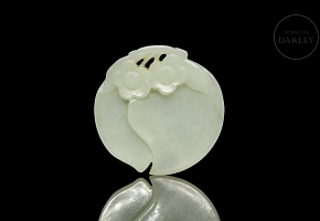 White jade pendant ‘Peach Blossom’, Qing dynasty