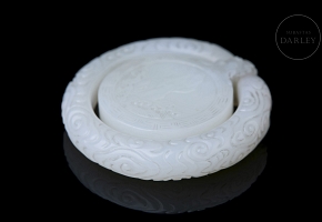 Colgante móvil de jade blanco