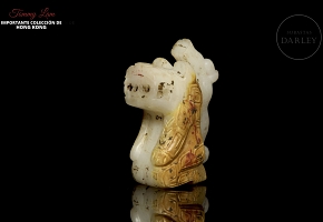 Jade figure ‘Beast with Dragon’, Shang dynasty