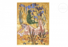 Antonio Guijarro Gutiérrez (1923–2011) ‘Nude Among Lilies’