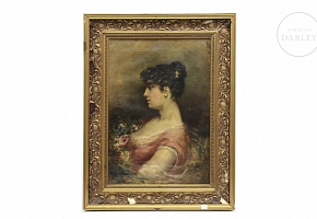 胡安·何塞·萨帕特·罗德里格斯 (Juan José Zapater Rodriguez) (1867 - 1922) 《持花的女士》