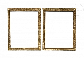 Pair of Carved and Gilded Wood Frames, 19th Century