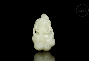 White jade figure ‘Lotus Root’, Qing dynasty