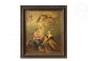 Follower of Bartolomé Estebán Murillo “The Holy Family” 18th-19th century