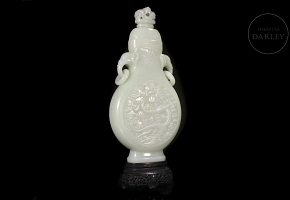Jarrón de jade blanco de Hetian