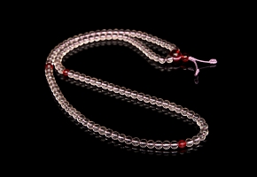 Collar mala de 108 cuentas de liulí, dinastía Qing