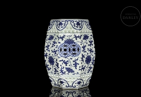 Asiento octogonal de ceramica