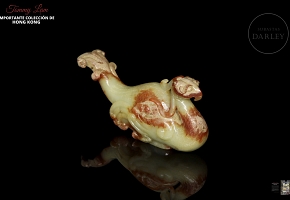 Yellow jade ‘Phoenix’ figurine, Warring States period