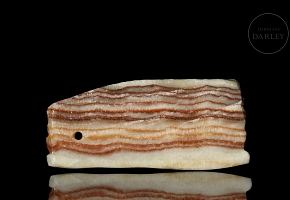 Carved Stone Pendant “Streaky Bacon”, 20th Century