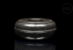 Caja de madera tallada, dinastía Qing